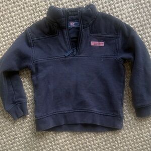 Vineyard Vines Kids Navy Quarter-Zip Sweatshirt